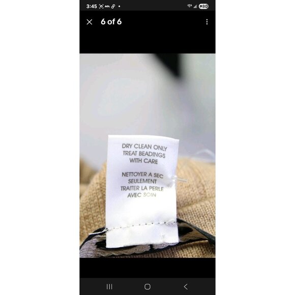 Nanette Lepore Merino Wool Sequined Snap Closure Cardigan Sweater Brown Medium - Picture 7 of 7